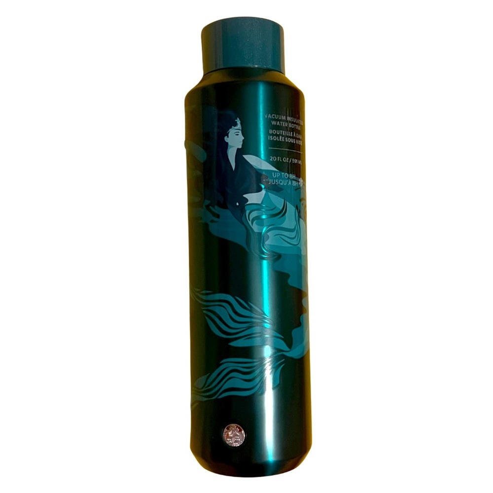 Starbucks Holographic Mermaid 20oz Sub Zero Icy Blue Venti Water Bottle Tumbler